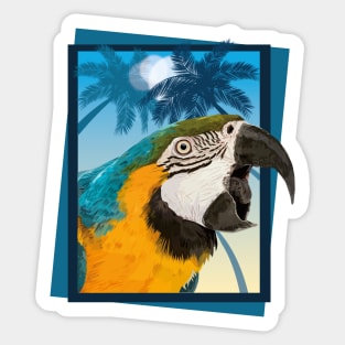 Blue and yellow macaw Sticker